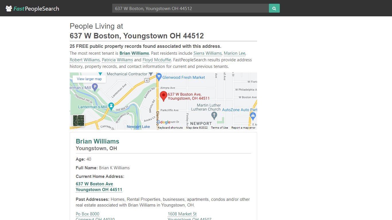 People Living at 637 W Boston Youngstown OH - FastPeopleSearch